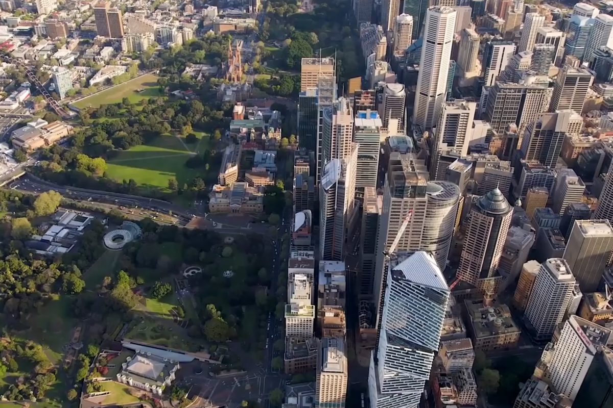 Zentrale Unterkunftsviertel in Sydney neben dem Hyde Park und wichtigen öffentlichen Verkehrsverbindungen
